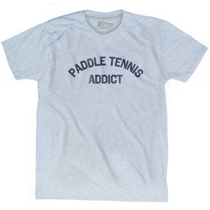 Paddle Tennis Addict Adult Tri-Blend T-shirt - Athletic White