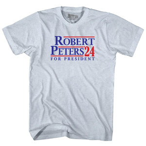 Robert Peters For President 24 Adult Tri-Blend T-shirt - Athletic White Robert Peters For President 24 Adult Tri-Blend T-shirt - Athletic White