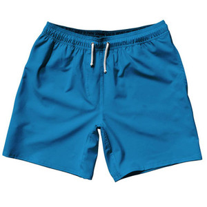 Blue Surf Blank 7" Swim Shorts Made in USA by Ultras Blue Surf Blank 7" Swim Shorts Made in USA by Ultras