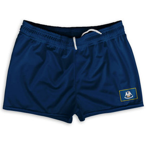 Louisiana State Heritage Flag Shorty Short Gym Shorts 2.5" Inseam Made in USA by Ultras Louisiana State Heritage Flag Shorty Short Gym Shorts 2.5" Inseam Made in USA by Ultras