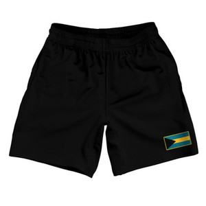 Bahamas Country Heritage Flag Athletic Running Fitness Exercise Shorts 7" Inseam Made In USA Shorts by Ultras Bahamas Country Heritage Flag Athletic Running Fitness Exercise Shorts 7" Inseam Made In USA Shorts by Ultras