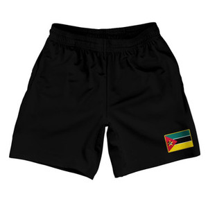 Mozambique Country Heritage Flag Athletic Running Fitness Exercise Shorts 7" Inseam Made In USA Shorts by Ultras Mozambique Country Heritage Flag Athletic Running Fitness Exercise Shorts 7" Inseam Made In USA Shorts by Ultras