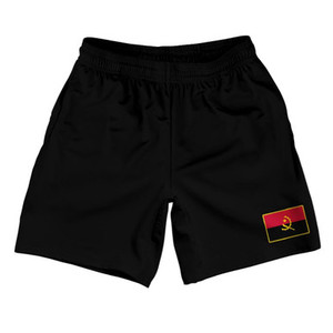 Angola Country Heritage Flag Athletic Running Fitness Exercise Shorts 7" Inseam Made In USA Shorts by Ultras Angola Country Heritage Flag Athletic Running Fitness Exercise Shorts 7" Inseam Made In USA Shorts by Ultras