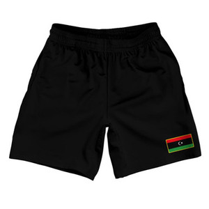 Libya Country Heritage Flag Athletic Running Fitness Exercise Shorts 7" Inseam Made In USA Shorts by Ultras Libya Country Heritage Flag Athletic Running Fitness Exercise Shorts 7" Inseam Made In USA Shorts by Ultras