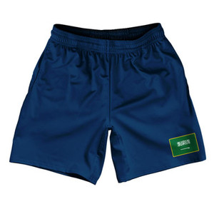 Saudi Arabia Country Heritage Flag Athletic Running Fitness Exercise Shorts 7" Inseam Made In USA Shorts by Ultras Saudi Arabia Country Heritage Flag Athletic Running Fitness Exercise Shorts 7" Inseam Made In USA Shorts by Ultras