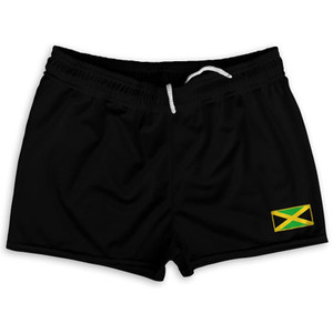 Jamaica Country Heritage Flag Shorty Short Gym Shorts 2.5" Inseam Made In USA by Ultras Jamaica Country Heritage Flag Shorty Short Gym Shorts 2.5" Inseam Made In USA by Ultras
