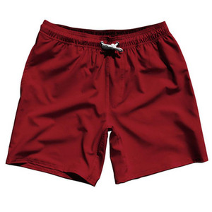 Red Cardinal Blank 7" Swim Shorts Made in USA by Ultras Red Cardinal Blank 7" Swim Shorts Made in USA by Ultras