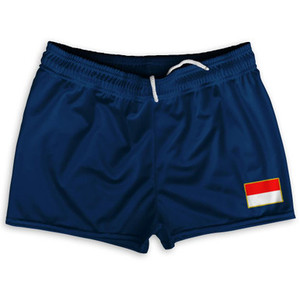 Indonesia Country Heritage Flag Shorty Short Gym Shorts 2.5" Inseam Made In USA by Ultras Indonesia Country Heritage Flag Shorty Short Gym Shorts 2.5" Inseam Made In USA by Ultras