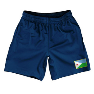 Djibouti Country Heritage Flag Athletic Running Fitness Exercise Shorts 7" Inseam Made In USA Shorts by Ultras Djibouti Country Heritage Flag Athletic Running Fitness Exercise Shorts 7" Inseam Made In USA Shorts by Ultras
