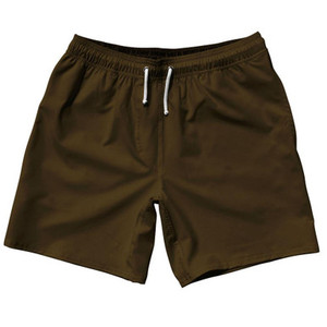 Brown Dark Blank 7" Swim Shorts Made in USA by Ultras Brown Dark Blank 7" Swim Shorts Made in USA by Ultras