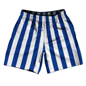 Royal Blue & White Vertical Stripe Athletic Running Fitness Exercise Shorts 7" Inseam Shorts Made In USA by Ultras Royal Blue & White Vertical Stripe Athletic Running Fitness Exercise Shorts 7" Inseam Shorts Made In USA by Ultras