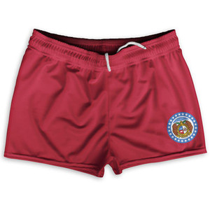 Missouri US State Flag Shorty Short Gym Shorts 2.5" Inseam Made In USA by Shorty Shorts Missouri US State Flag Shorty Short Gym Shorts 2.5" Inseam Made In USA by Shorty Shorts