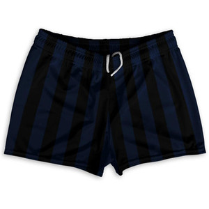 Navy Blue & Black Vertical Stripe Shorty Short Gym Shorts 2.5" Inseam Made In USA by Ultras Navy Blue & Black Vertical Stripe Shorty Short Gym Shorts 2.5" Inseam Made In USA by Ultras