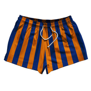 Royal Blue & Tennessee Orange Vertical Stripe 2.5" Swim Shorts Made in USA by Ultras Royal Blue & Tennessee Orange Vertical Stripe 2.5" Swim Shorts Made in USA by Ultras