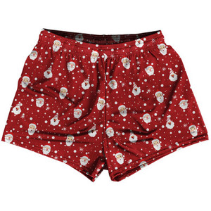 Santa Claus Womens & Girls Sport Shorts End Made In USA - Red