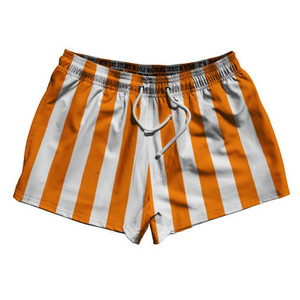 Tennessee Orange & White Vertical Stripe 2.5" Swim Shorts Made in USA by Ultras Tennessee Orange & White Vertical Stripe 2.5" Swim Shorts Made in USA by Ultras