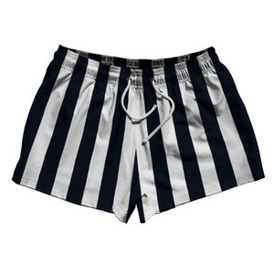 Navy Blue & White Vertical Stripe 2.5" Swim Shorts Made in USA by Ultras Navy Blue & White Vertical Stripe 2.5" Swim Shorts Made in USA by Ultras