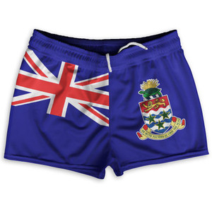 Cayman Islands County Flag Shorty Short Gym Shorts 2.5" Inseam Made In USA by Shorty Shorts Cayman Islands County Flag Shorty Short Gym Shorts 2.5" Inseam Made In USA by Shorty Shorts