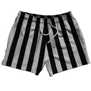 Medium Gray & Black Vertical Stripe 5" Swim Shorts Made in USA by Ultras Medium Gray & Black Vertical Stripe 5" Swim Shorts Made in USA by Ultras