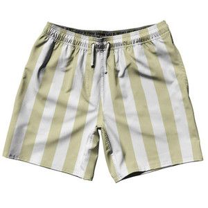 Vegas Gold & White Vertical Stripe Swim Shorts 7.5" Made in USA by Ultras Vegas Gold & White Vertical Stripe Swim Shorts 7.5" Made in USA by Ultras