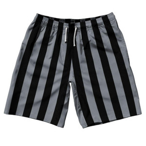 Dark Gray & Black Vertical Stripe 10" Swim Shorts Made in USA by Ultras Dark Gray & Black Vertical Stripe 10" Swim Shorts Made in USA by Ultras