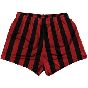 Dark Red & Black Vertical Stripe Womens & Girls Sport Shorts End Made In USA by Ultras Dark Red & Black Vertical Stripe Womens & Girls Sport Shorts End Made In USA by Ultras