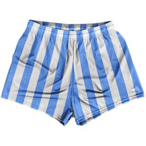 Carolina Blue & White Vertical Stripe Womens & Girls Sport Shorts End Made In USA by Ultras Carolina Blue & White Vertical Stripe Womens & Girls Sport Shorts End Made In USA by Ultras