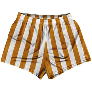 Burnt Orange & White Vertical Stripe Womens & Girls Sport Shorts End Made In USA by Ultras Burnt Orange & White Vertical Stripe Womens & Girls Sport Shorts End Made In USA by Ultras