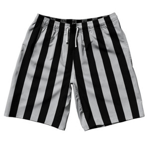 Medium Gray & Black Vertical Stripe 10" Swim Shorts Made in USA by Ultras Medium Gray & Black Vertical Stripe 10" Swim Shorts Made in USA by Ultras