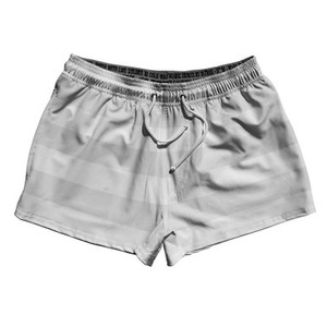 Cool Grey & White Horizontal Stripe 2.5" Swim Shorts Made in USA by Ultras Cool Grey & White Horizontal Stripe 2.5" Swim Shorts Made in USA by Ultras