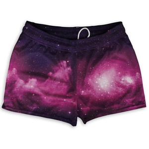 Galaxy Blue Shorty Short Gym Shorts 2.5"Inseam Made in USA - Pink Galaxy Blue Shorty Short Gym Shorts 2.5"Inseam Made in USA - Pink