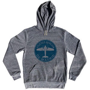 Atletico Aviacion De Madrid Roundel Tri-Blend Hoodie - Athletic Grey Atletico Aviacion De Madrid Roundel Tri-Blend Hoodie - Athletic Grey