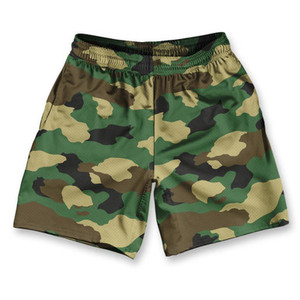 Army Camo Athletic Running Fitness Exercise Shorts 7" Inseam Made in USA - Camo Green Army Camo Athletic Running Fitness Exercise Shorts 7" Inseam Made in USA - Camo Green