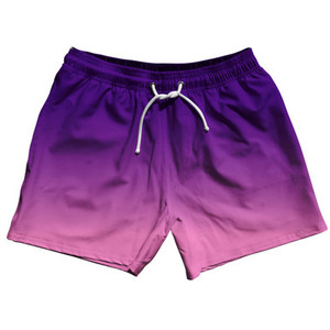 Indigo And Pink Ombre 5" Swim Shorts Made in USA - Hot Pink Indigo And Pink Ombre 5" Swim Shorts Made in USA - Hot Pink