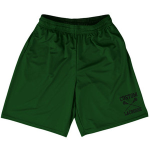 Custom Lacrosse Green Forest Black Art Lacrosse Shorts Made In USA Custom Lacrosse Green Forest Black Art Lacrosse Shorts Made In USA