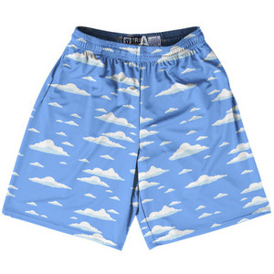 Clouds Lacrosse Shorts Made In USA - Blue White
