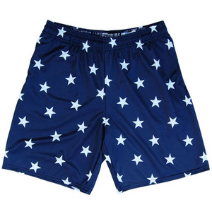 Tribe Lacrosse Stars Blue Lacrosse Shorts Made in USA - Navy Tribe Lacrosse Stars Blue Lacrosse Shorts Made in USA - Navy