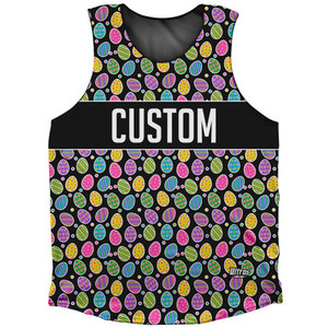 Easter Egg Custom Athletic Tank Top Made In USA - Black Yellow White Easter Egg Custom Athletic Tank Top Made In USA - Black Yellow White