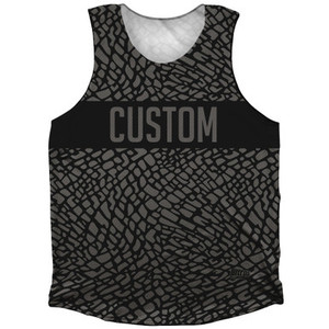 Elephant Skin Pattern Finish Line Athletic Tank Top - Black Elephant Skin Pattern Finish Line Athletic Tank Top - Black