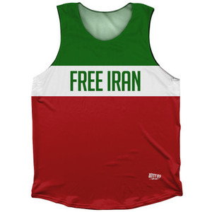 Free Iran Finish Line Athletic Tank Top Made In USA - Green Red White Free Iran Finish Line Athletic Tank Top Made In USA - Green Red White