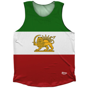 Free Iran Flag Athletic Tank Top Made In USA - Green Red White Free Iran Flag Athletic Tank Top Made In USA - Green Red White
