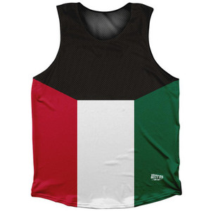 Kuwait Country Flag Athletic Tank Top Made in USA - Black Red Kuwait Country Flag Athletic Tank Top Made in USA - Black Red