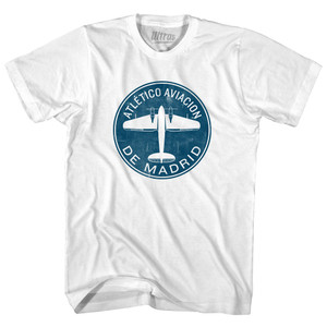 Atletico Aviacion De Madrid Roundel Adult Cotton T-shirt - White