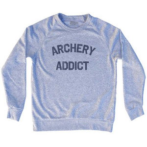 Archery Addict Adult Tri-Blend Sweatshirt - Heather Grey
