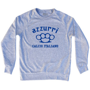 Azzurri Brass Knuckles Adult Tri-Blend Sweatshirt Heather Grey