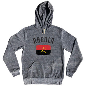 Angola Country Flag Heritage Tri-Blend Hoodie by Ultras Angola Country Flag Heritage Tri-Blend Hoodie by Ultras