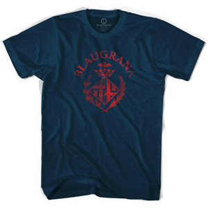 Blaugrana Barcelona Vintage Soccer Adult Tri-Blend T-shirt - Navy Blaugrana Barcelona Vintage Soccer Adult Tri-Blend T-shirt - Navy