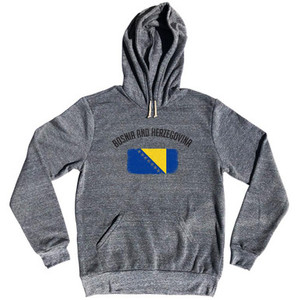 Bosnia And Herzegovina Country Flag Heritage Tri-Blend Hoodie by Ultras Bosnia And Herzegovina Country Flag Heritage Tri-Blend Hoodie by Ultras