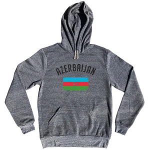 Azerbaijan Country Flag Heritage Tri-Blend Hoodie by Ultras