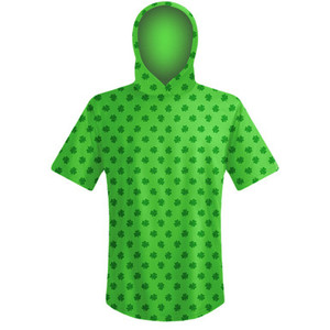 Ireland Irish Shamrock Clovers Shooter Hoodie - Green Ireland Irish Shamrock Clovers Shooter Hoodie - Green